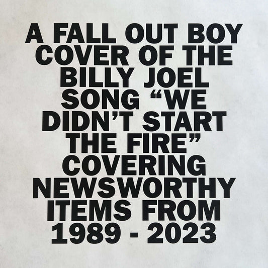Fall Out Boy - We Didn’t Start The Fire (Studio Acapella)